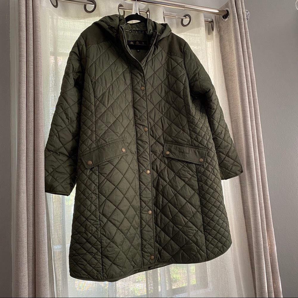 NEW! Barbour Olive Burne Quilt Jacket - Picture 5 of 11